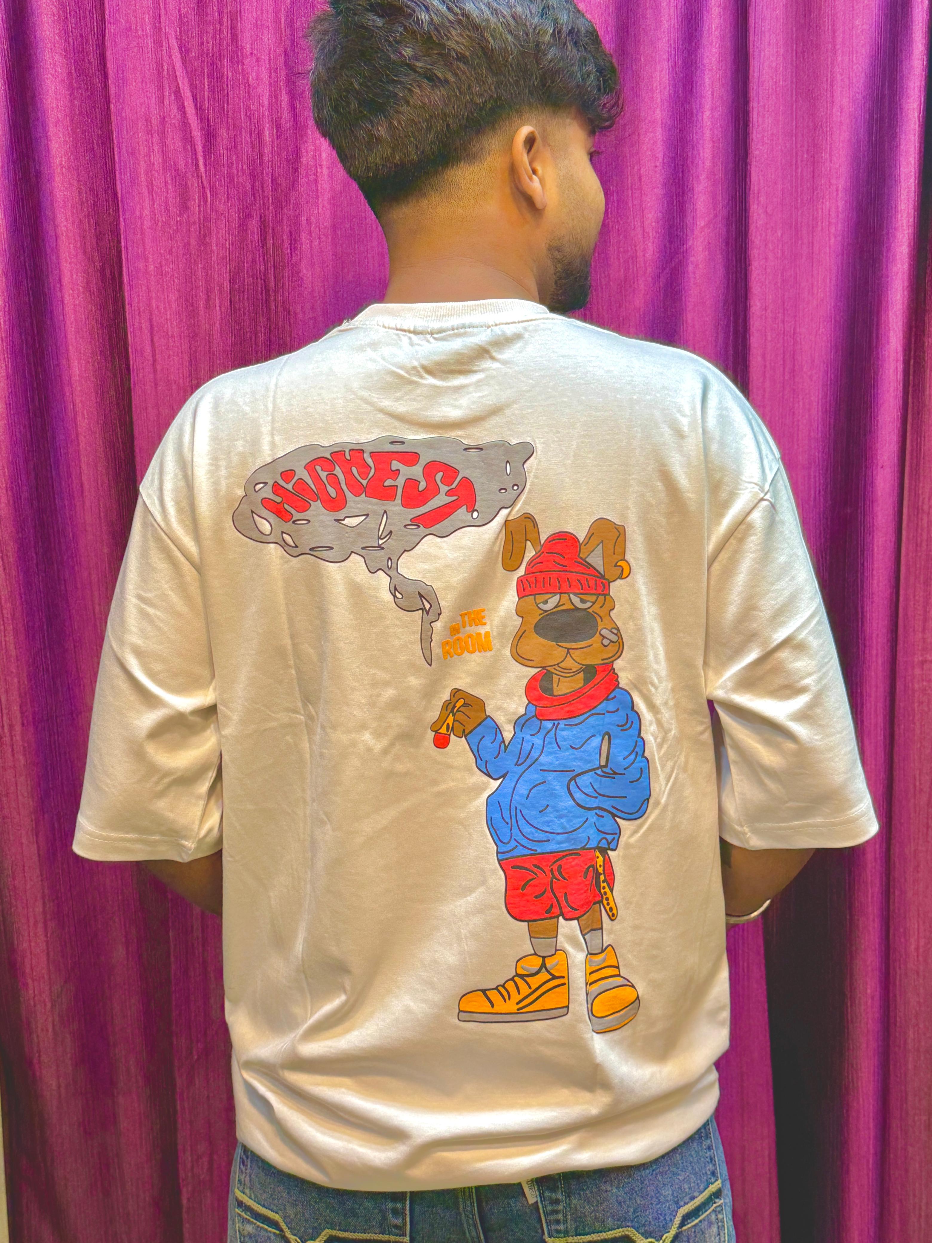 Men's Oversized Scooby-Doo Graphic T-Shirt – (Cream White)